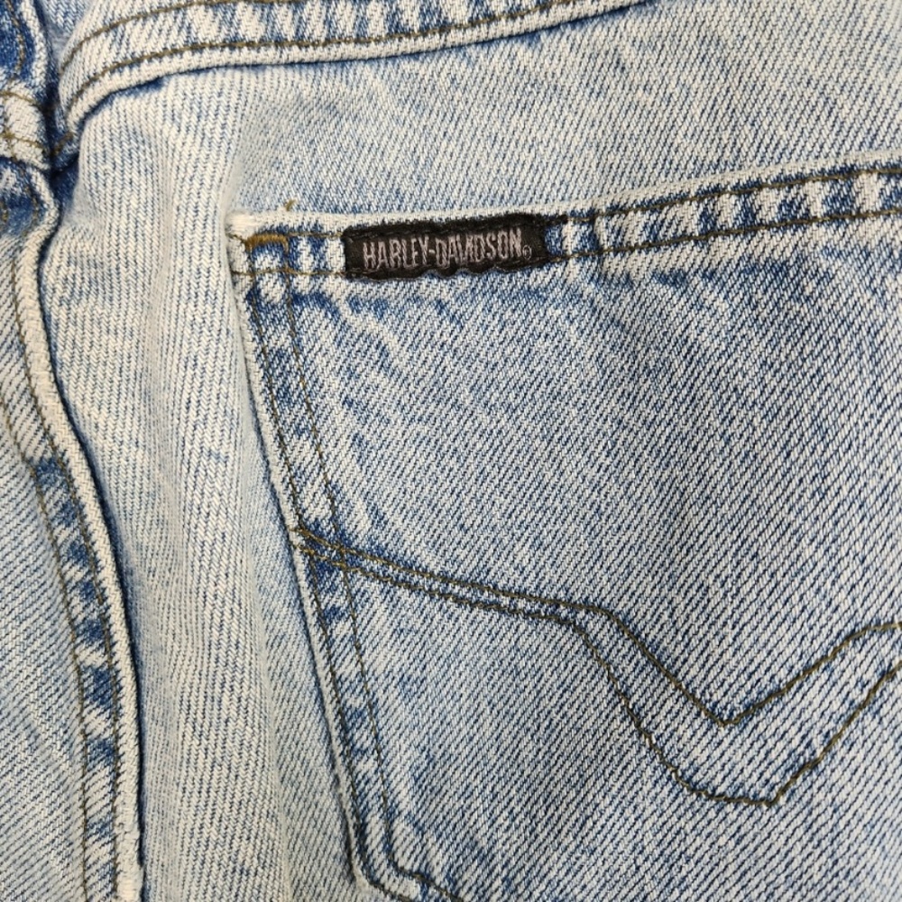 Vintage Harley Davidson Jeans 90s High Waisted Rise 100% Cotton Straight Leg - Picture 7 of 12